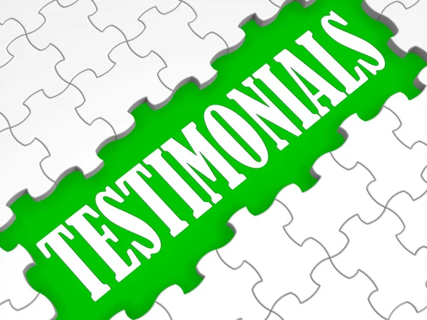 Testimonials Puzzle Showing Credentials And Recommendations — Stock Photo, Image