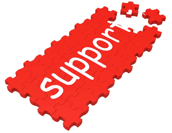 Support Puzzle Showing Advice And Assistance — Stock Photo, Image