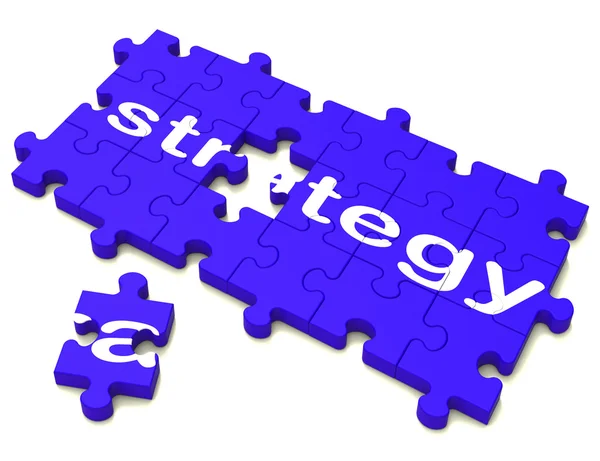 Strategy Sign Showing Planning And Tactics — Stock Photo, Image