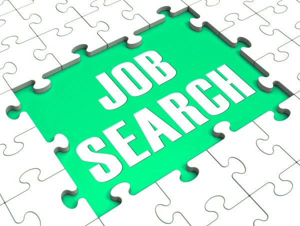 Jigsaw Puzzle Shows Job Search — Stock Photo, Image