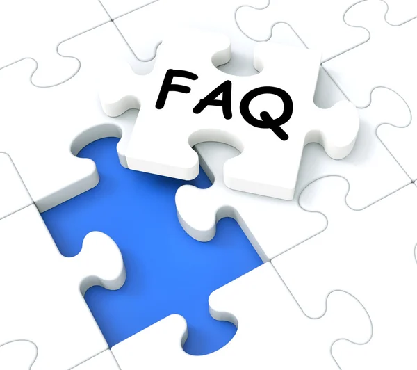 FAQ Puzzle Shows Inquiries And Questions — Stock Photo, Image