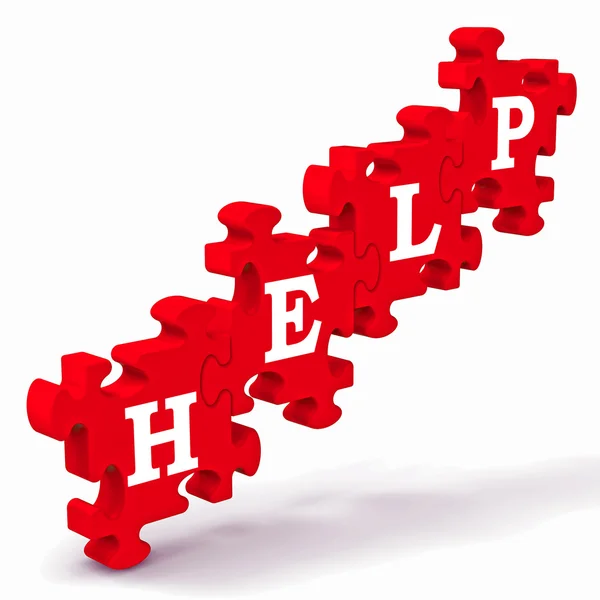 Help Puzzle Shows Support And Advisory — Stock Photo, Image