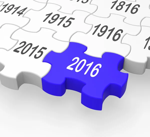 2016 Puzzle Piece viser progression - Stock-foto