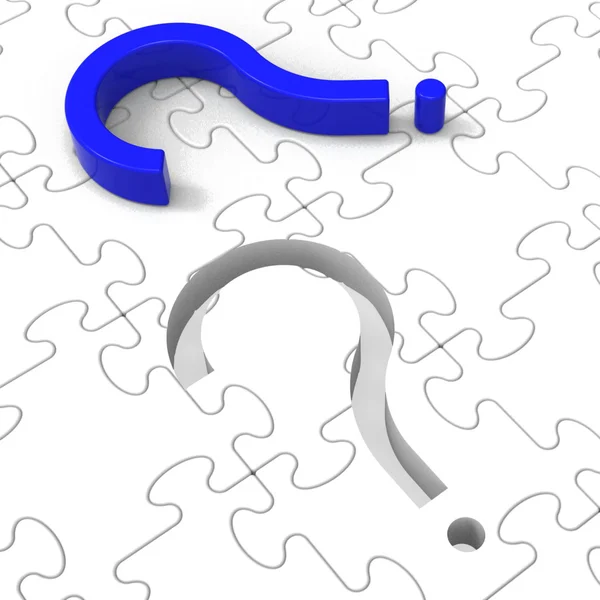 Question Mark Puzzle Shows Confusion — Stock Photo, Image