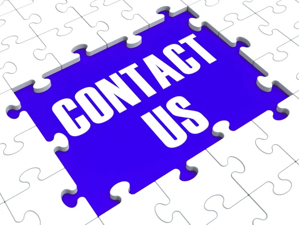 Contact Us Puzzle Showing Help — Stock Photo, Image