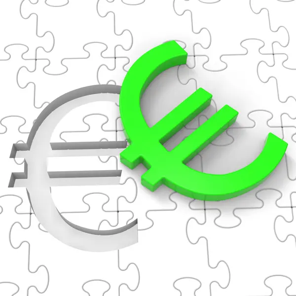 Euro Puzzle Affichage des investissements européens — Photo