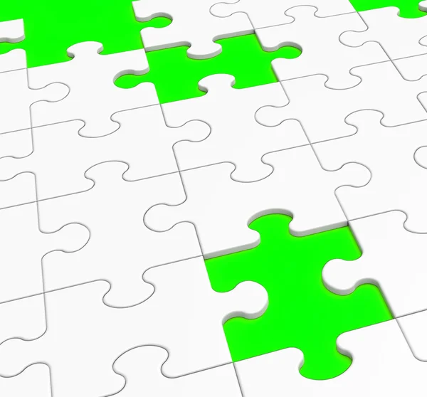 Unfinished Puzzle Showing Lost Pieces — Stock Photo, Image