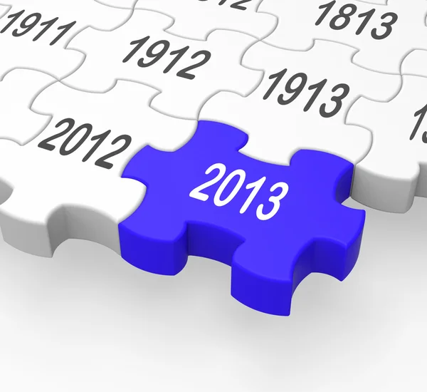 2013 Puzzle Piece Showing Near Future — Stock Photo, Image