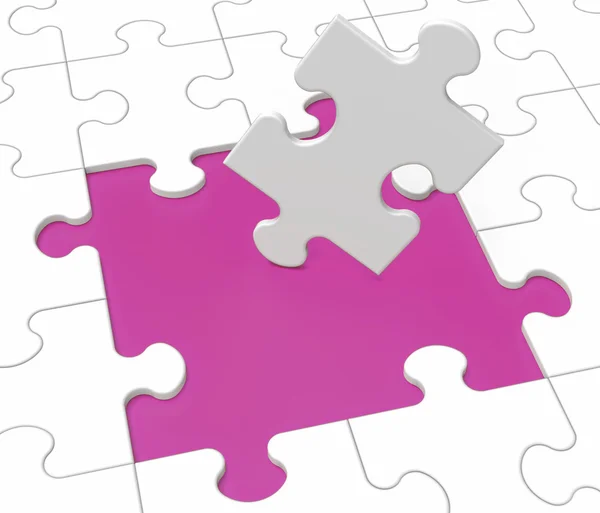 Missing Puzzle Pieces Showing Loss — Stock Photo, Image