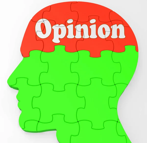 Opinion Mind Shows Feedback Surveying And Popularity — Stock Photo, Image