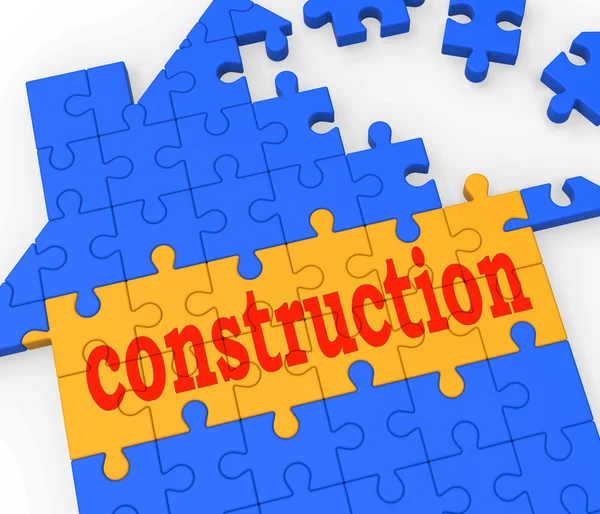 Construction House Shows Building Real Estate — Stock Photo, Image