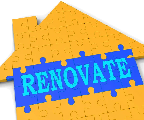 Renovate House Shows Improve And Construct — Stock Photo, Image