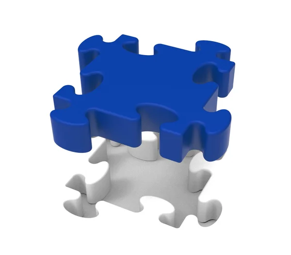 Puzzle Piece Shows Simple Strategy — Stock Photo, Image