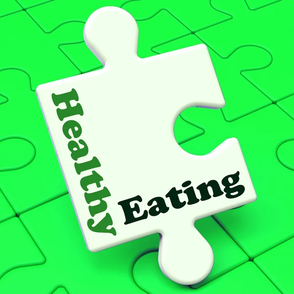Hälsosam kost innebär att äta färska, näringsrika — Stockfoto