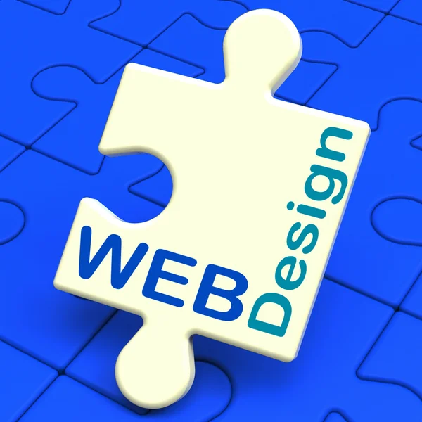 Web Design montre la conception graphique en ligne — Photo