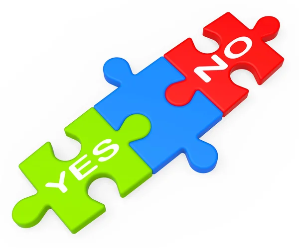 Yes No Shows Uncertainty And Decisions — Stock Photo, Image