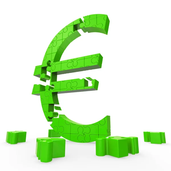 Euro Symbol Shows Financing In Europe — Stock Photo, Image