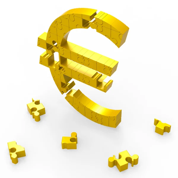 Euro Symbol Shows Currency Exchange In Europe — Stock Photo, Image