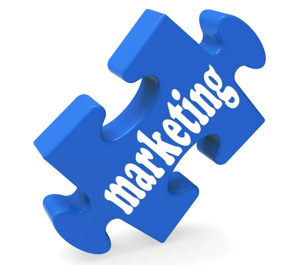 Marketing Piece Means Advertising And Strategy — Stock Photo, Image