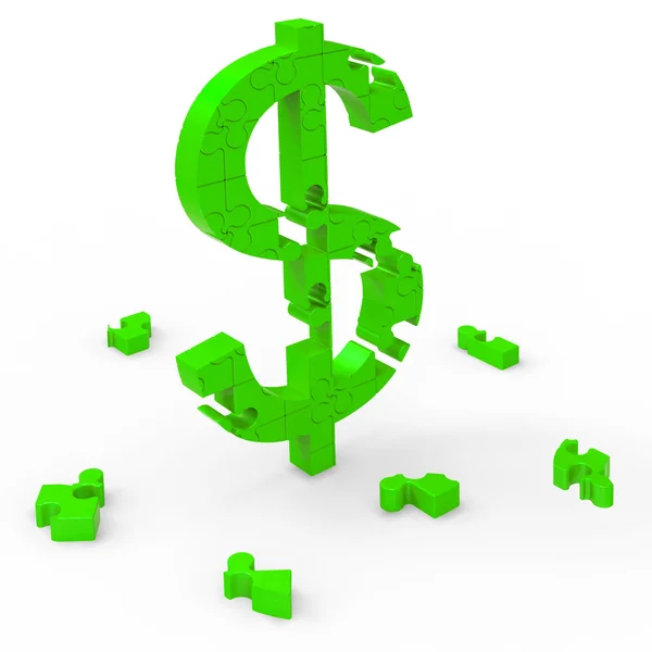 Dollar Symbol Means Currency Wealth And Banking — Stock Photo, Image