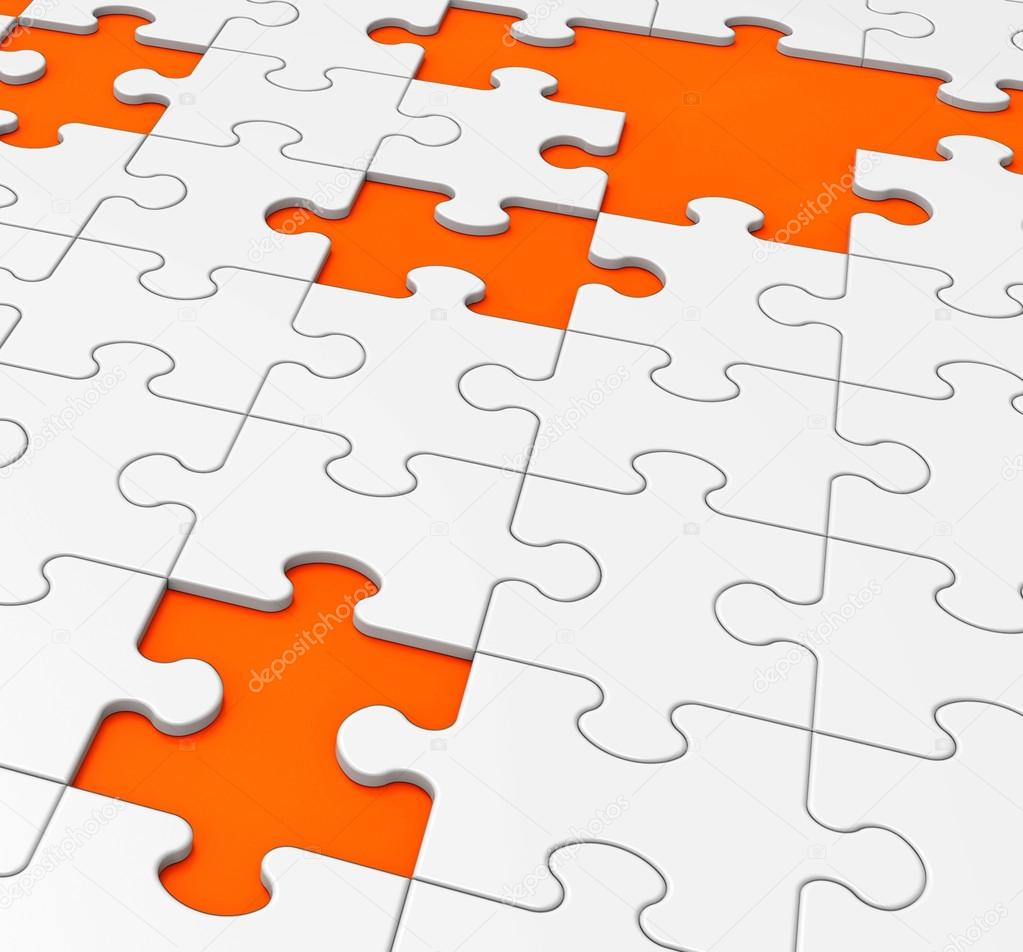 Puzzle inachevé montre les pièces manquantes — Photographie stuartmiles © 16638223