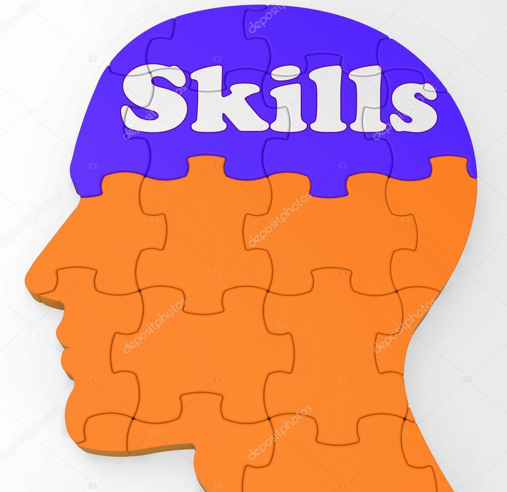 Skills Brain Shows Abilities Competence And Training