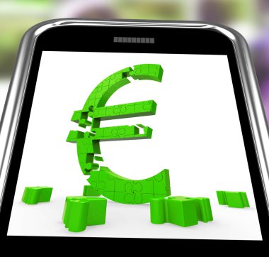 Avrupa para akıllı Euro simgesini gösterir