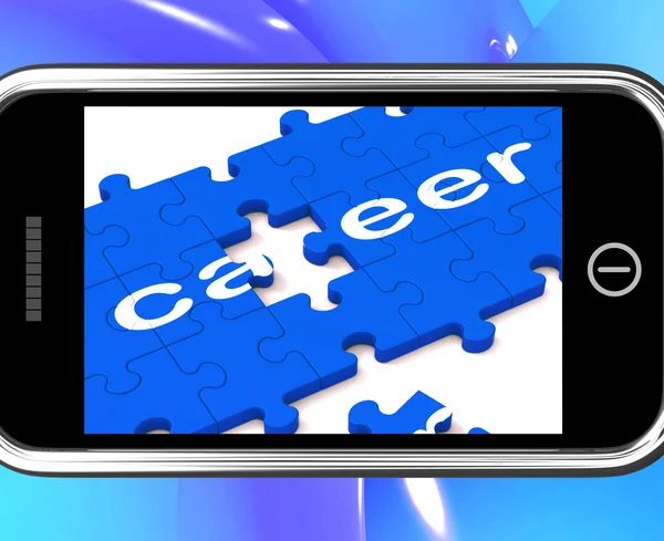 Career On Smartphone Showing Professional Opportunities — Stock Photo, Image