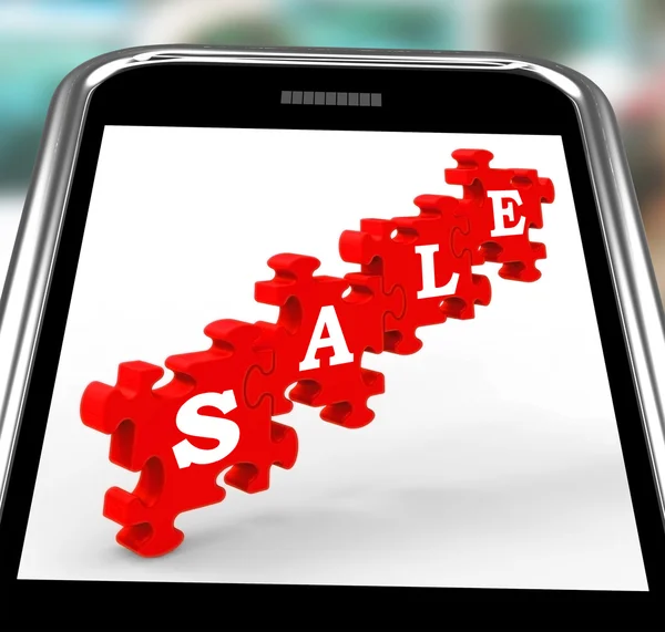 Sale On Smartphone Shows Price Reductions And Special Promotions — Stock Photo, Image