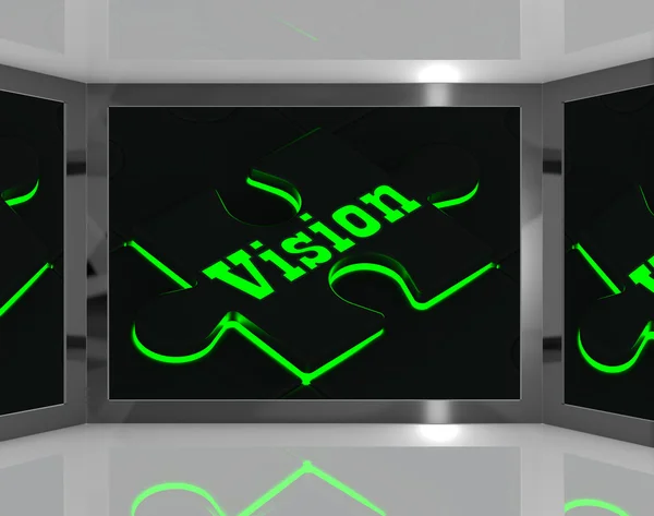 Vision On Screen Showing Predictions — Stock Photo, Image