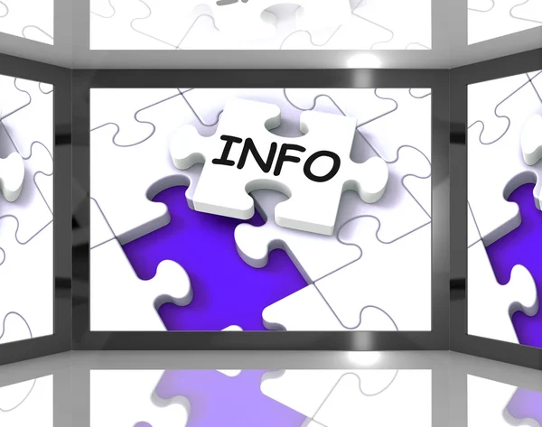 Info On Screen Showing Knowledge — Stock Photo, Image