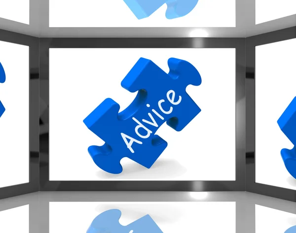 Advice On Screen Showing Advisory TV Shows — Stock Photo, Image