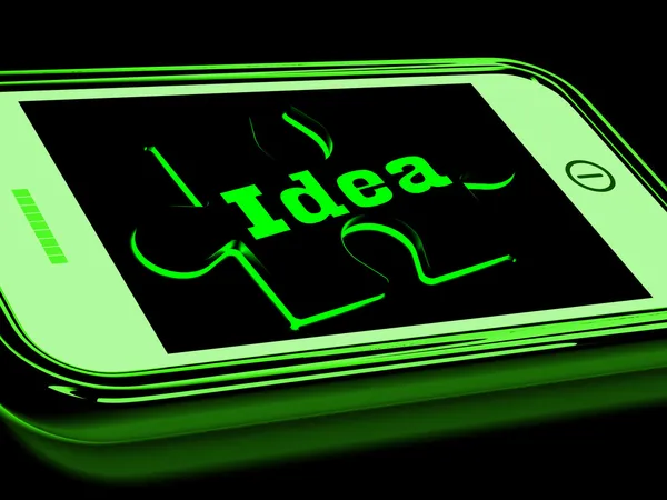 Idea en Smartphone muestra conceptos creativos — Foto de Stock