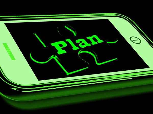 Plan en Smartphone muestra aspiraciones comerciales — Foto de Stock