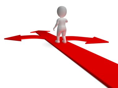 alternatifleri seçme veya karar okları seçimi gösterme