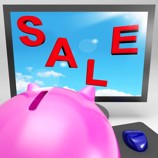 Sale On Monitor Showing Clearances — Stock Photo, Image