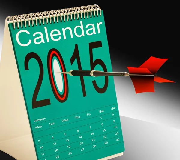 2015 Schedule Calendar Shows Two Thosand Fifteen — Stock Photo, Image