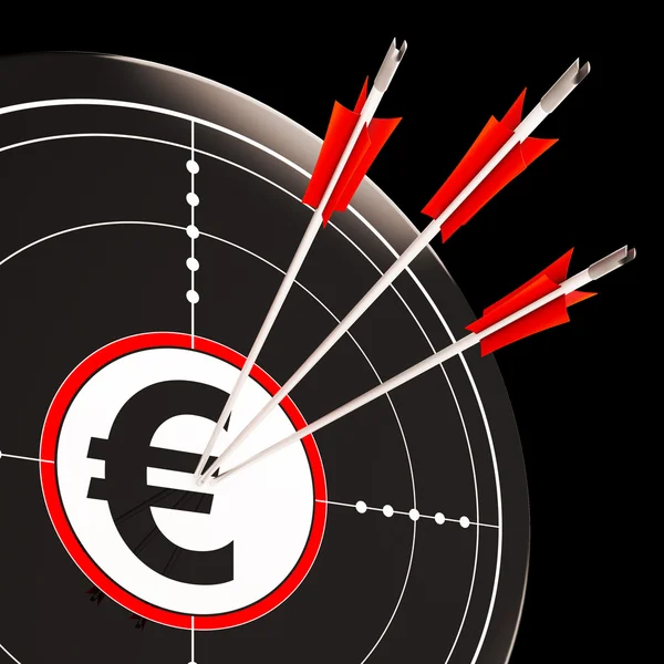 Euro Target Shows Security In Europe — Stock Photo, Image