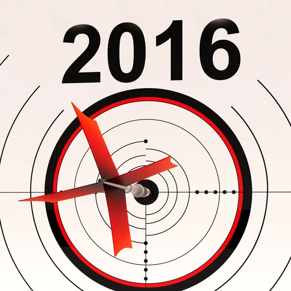 Kalendarz 2016 oznacza planowania rocznego planu obrad — Zdjęcie stockowe