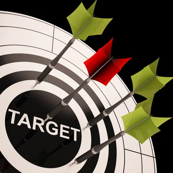 Target On Dartboard Shows Perfect Aiming — Stock Photo, Image