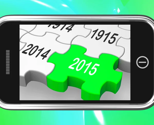 2015 em Smartphone mostra planos futuros — Fotografia de Stock