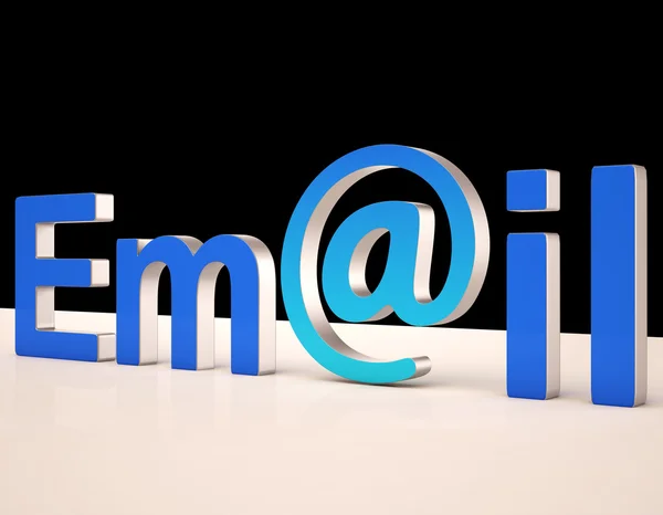 E-mail Letters Shows Correspondence on Web — Stock Photo, Image