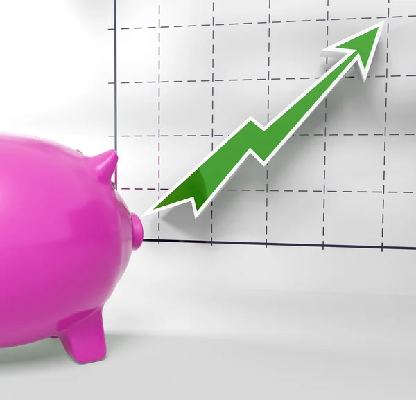 Growing Chart Showing Economy Reports — Stock Photo, Image