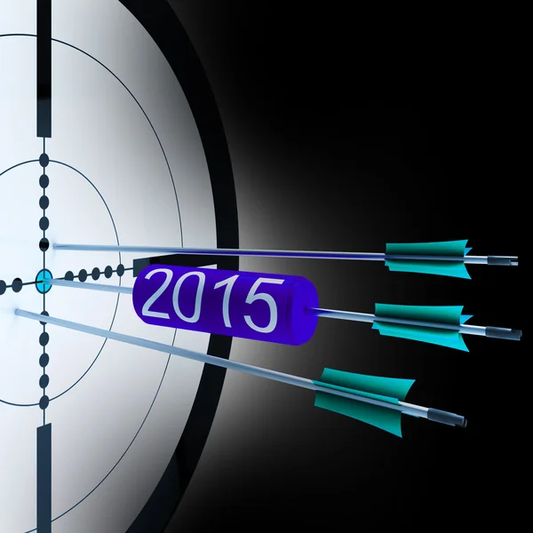 2015 Target Shows Successful Future Growth — Stock Photo, Image