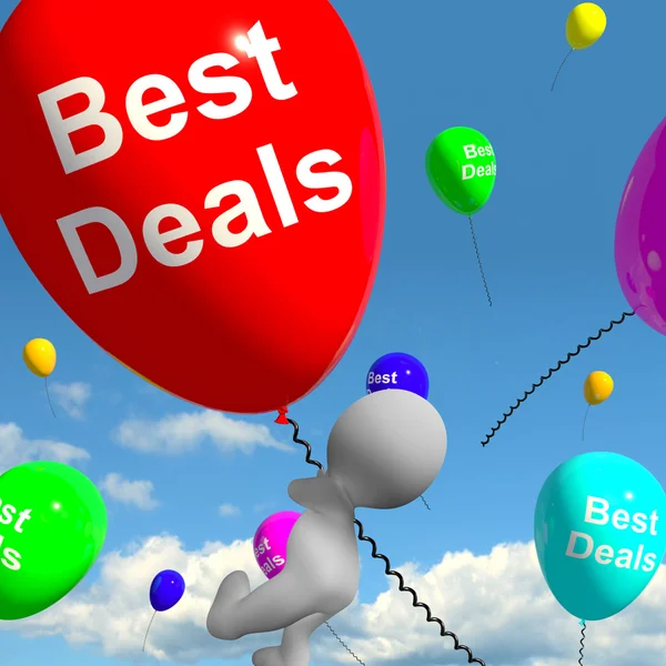 Best Deals Balloons Represents Bargains Or Discounts — Stock Photo, Image