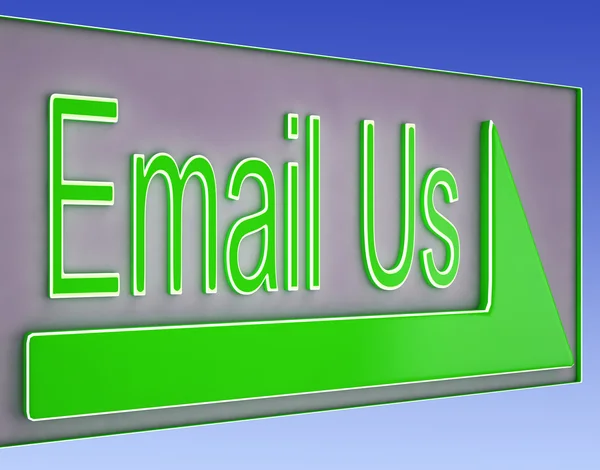 Bize e-posta düğmesini gösteren bilgi sağlayıcı — Stok fotoğraf