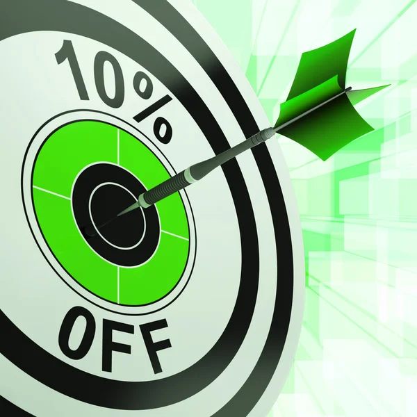 10 Percent Off Shows Discount Promotion Advertisement — Stock Photo, Image