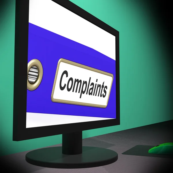 Complaints On Monitor Showing Angry Customers — Stock Photo, Image