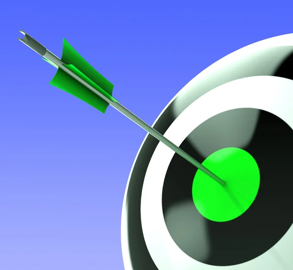 Bulls eye Target Shows Competitive Strategy — Stock Photo, Image