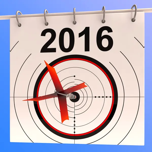 2016 Calendar Target Shows Planning Annual Agenda — Stock Photo, Image